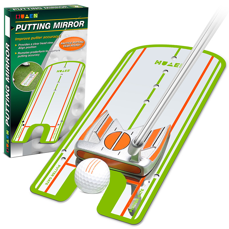 Golf Putter Mirror Alignment Portable Putter Exerciser Putter Lens