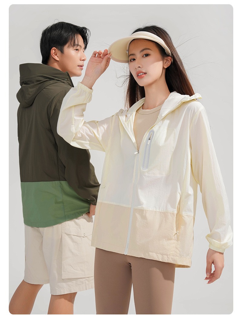 Outdoor Sports Sun Protection Clothing Men's Summer Ice Leather Ice Cool UPF50 Hard Core Sun Protection Clothing Women's UV Protection Breathable Jacket