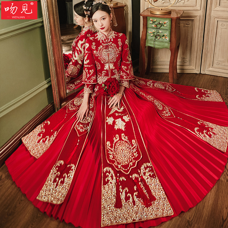 Xiuhe Dress 2023 New Wedding Dress Chinese Wedding Dress Dress Dress Dress Slimming Toast Dress Xiuhe Female