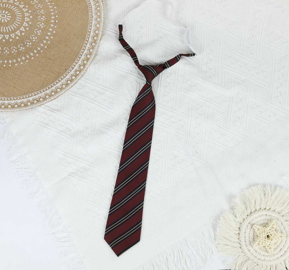 Picture of Jk Japanese Style Uniform Leather-band Free Tie Men's Bow Tie Women's All-match School Style Daily Striped Simple School Uniform