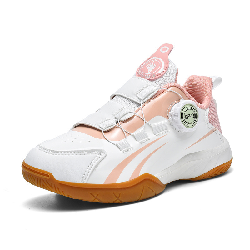 New Kids Table Tennis Badminton Shoes Professional Swivel Buckle Children's Shoes Non-slip Leather Sneakers Girls Boys Shoes