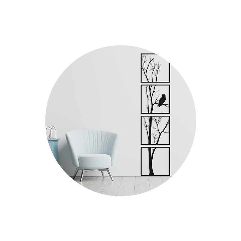Picture of Cross-Border Wall Decoration Living Room Entrance Wall Hanging Chinese-Style Simple Metal Splicing Branch Set Vertical Wall Decoration Home Decor