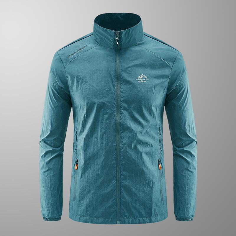 Sun Protection Clothing Men's Stand Collar Summer Sun Protection Clothing Waterproof Anti-uv Skin Clothing Ultra-thin Breathable Sports Jacket