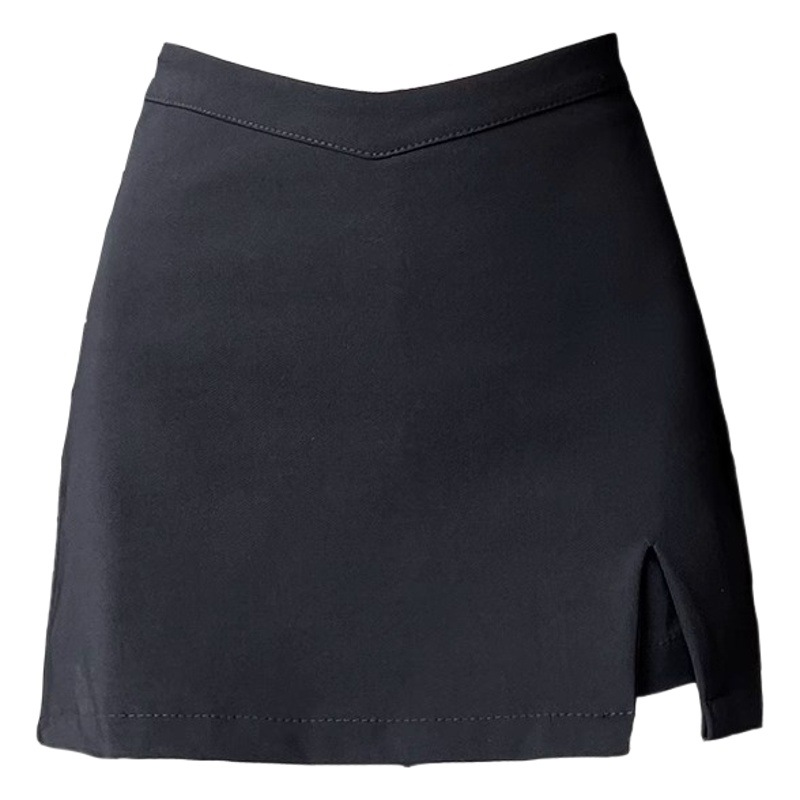 Women's Skirt Spring 2024 New Black High Waist Design Sense Pure Desire A- Line Skirt Hot Girl Sexy Hip Skirt