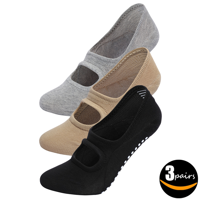 [3 pairs] Women's Dancing Exercise Dance Fitness Floor Non-slip Professional Pilates Assisted Yoga Socks