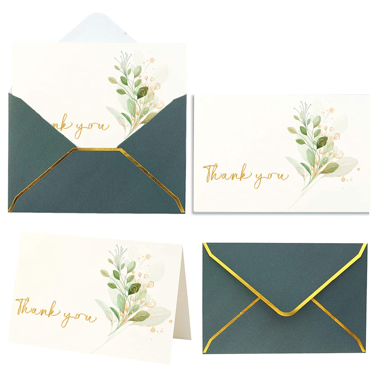 Picture of Teacher's Day greeting card watercolor grateful gilding Christmas thank card Amazon Supply gift card with envelope