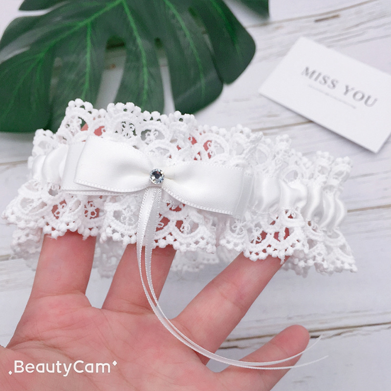 Wedding Leg Garter Belt Bridal Rhinestone Garter Belt Bow Lace Garter Belt Women Leg Ring Goddess Garter Belt