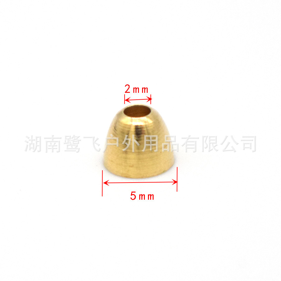 Picture of Egret Fly Wholesale Metal Copper Head Beads Lead Wire Fly Hook Submersed Water Nymph Head Beads Body Binding Material Luya