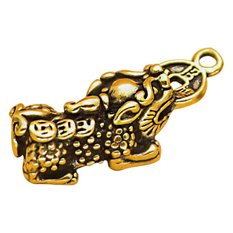 Year of the Dragon Keychain Graduation Small Gift Pendant Chinese Style Accessories diy Brass Pendant Pure Copper Pendant
