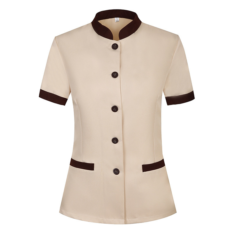Picture of Cleaning work clothes short sleeve hotel guest room aunt PA uniform property housekeeping hospital cleaner suit summer