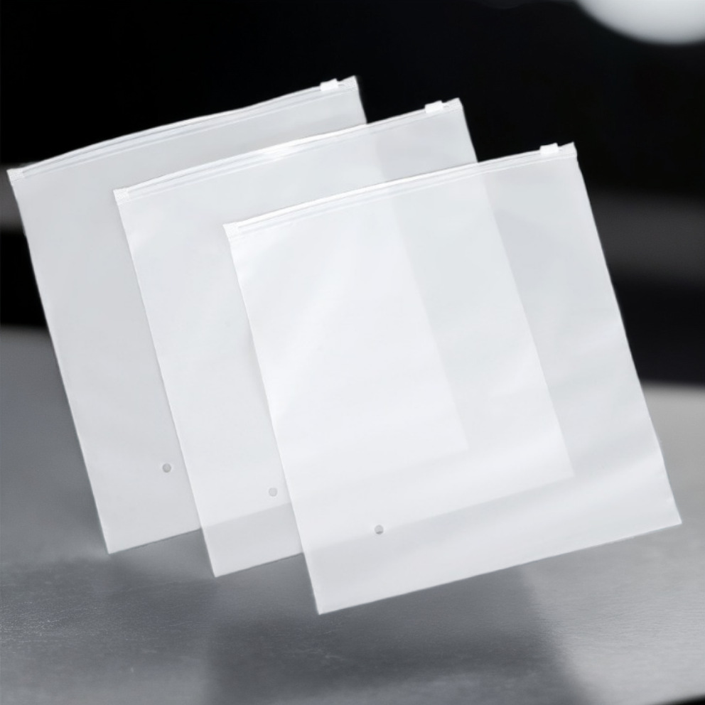 Clothing Zipper Bag Intimates Hat T-Shirt Packaging Bag Pe Plastic Transparent Frosted Slider Zipper Bag Spot Wholesale
