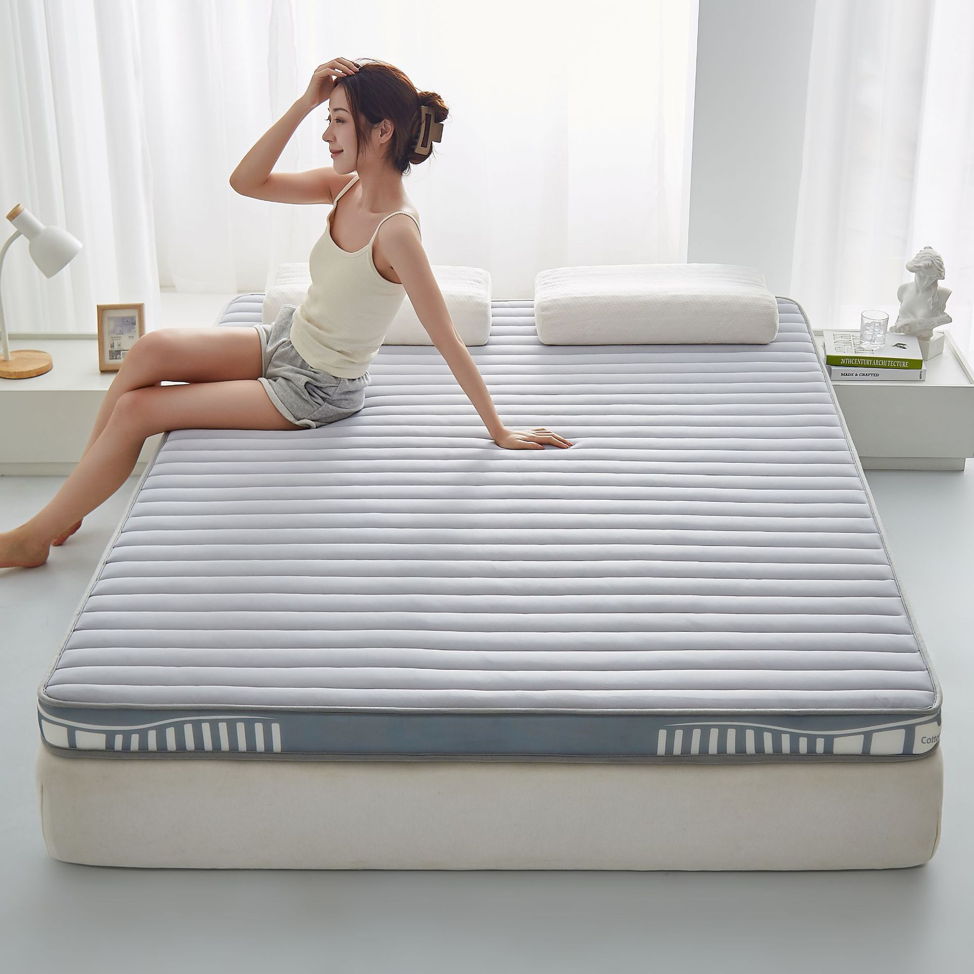 Picture of Directly Supplied to Thailand Latex Mattress Soft Cushion Student Dormitory Hotel Rental Mattress Tatami Mattress