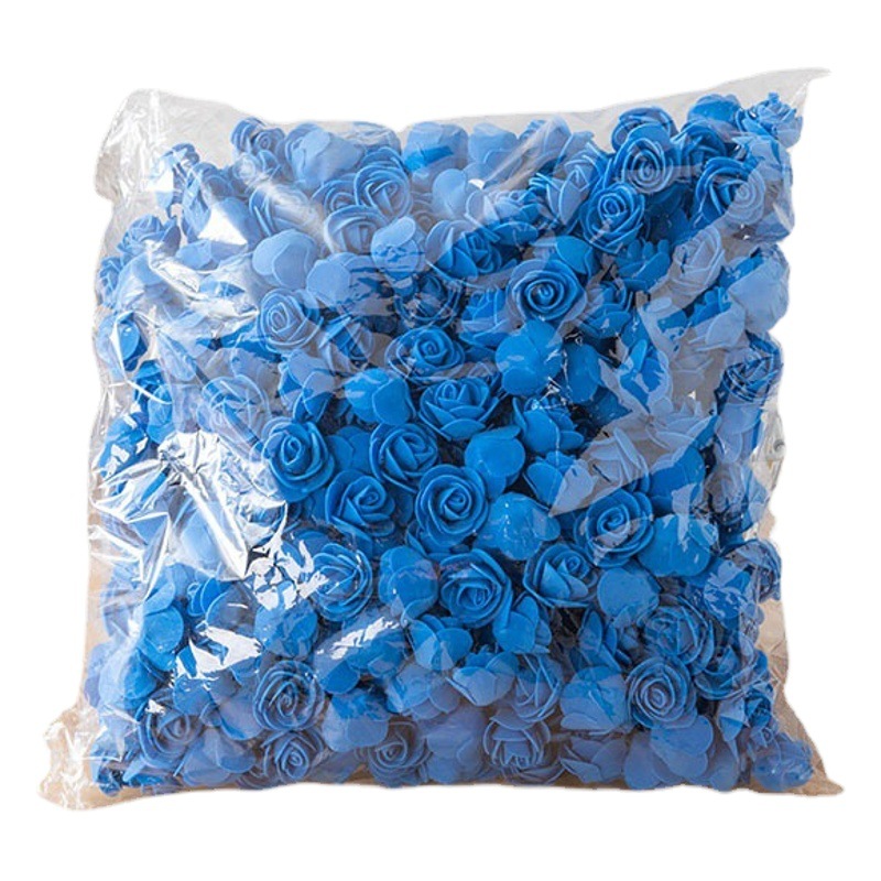 3.5cm Artificial Foam Flower Pe Rose Head Unicorn DIY Artificial Flower Rose Wedding Candy Box Decoration