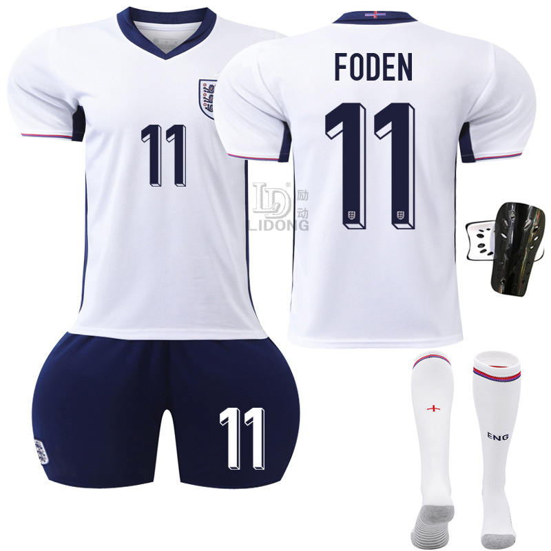 Picture of Euro 2024 New Football Jersey suit England Home Jersey Number 9 Kane 11 Foden 10 Bellingham
