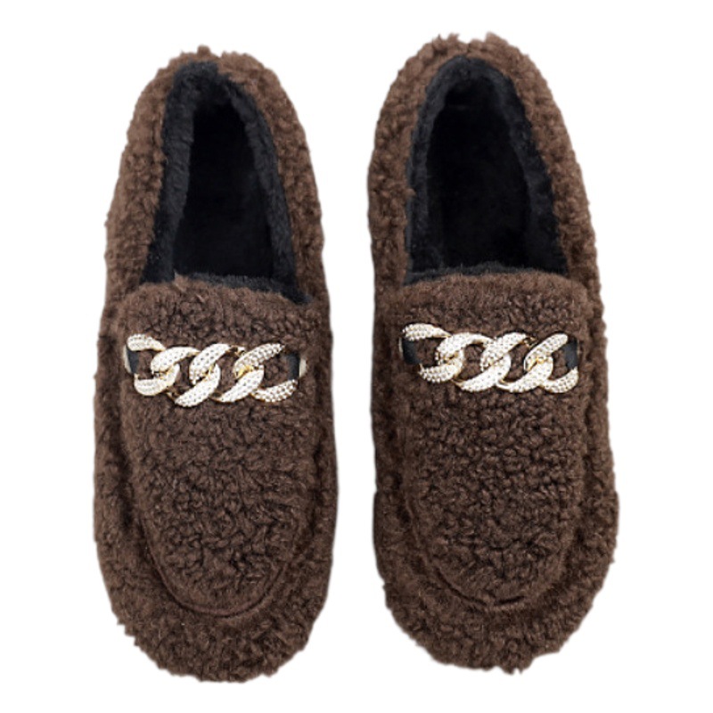 New plush moon shoes bag heel winter cotton slippers home home wool slippers women's winter slippers wholesale home