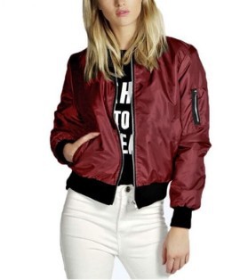 Picture of ebay AliExpress Explosions European and American Autumn and Winter New Solid Color Short Fashion Zipper Jacket