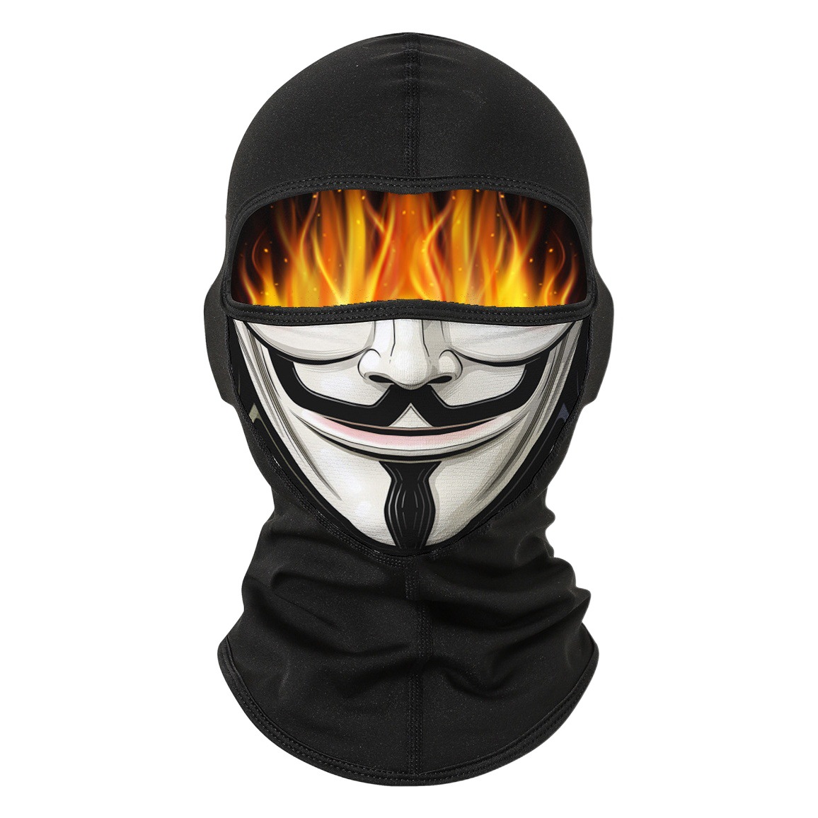 Winter outdoor windproof warm European and American mask fleece-lined ski hood autumn and winter breathable men's sports cycling headgear