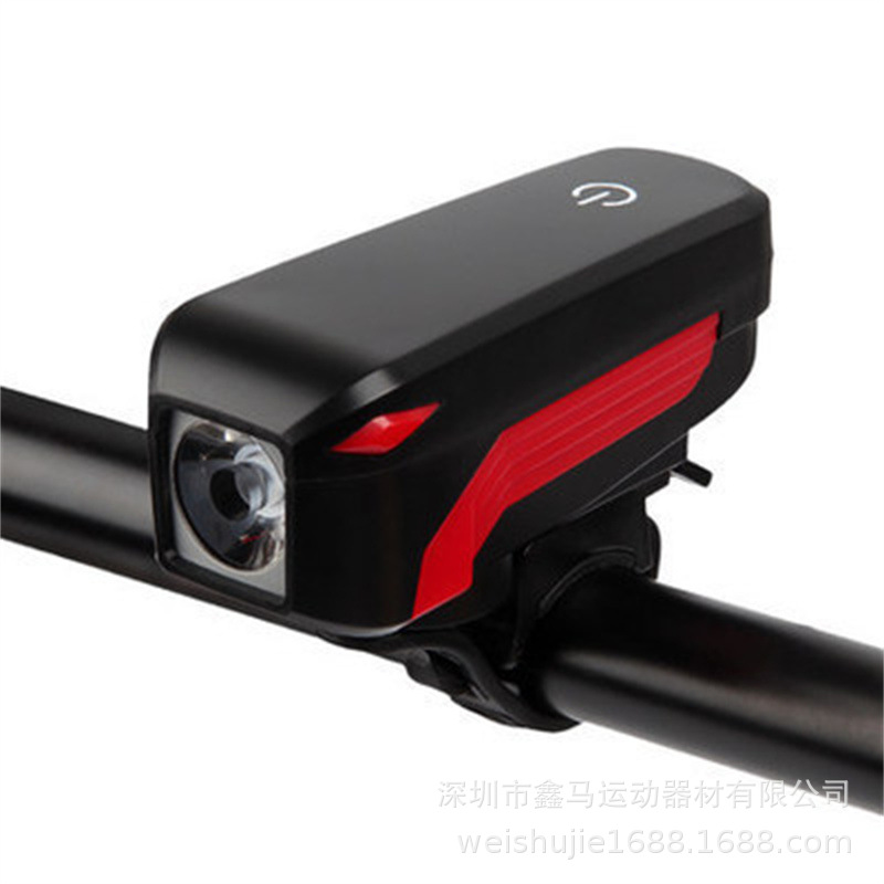 7599 night riding equipment mountain bike T6 Wick headlight cycling light USB charging bicycle light with Horn