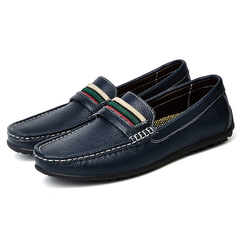 Picture of 2022 Spring and Summer Leather Shoes Men's British Style Soft Bottom Breathable Men's plus size Casual Shoes Fashionable Driving Men's Shoes