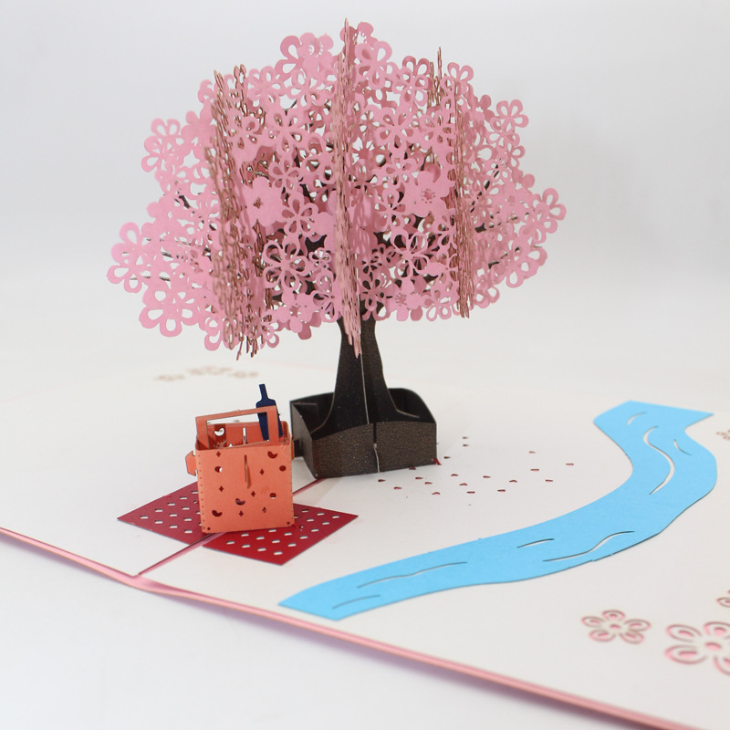 Picture of South Korea's New Creative 3D Stereo Greeting Card Langying Flower Valentine's Day Birthday Gift for Girls Export