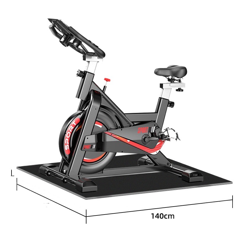Cross-Border Equipment Shock-Absorbing Mat, Spinning Bike Plain Pvc Cushioning Mat, Soundproof Napa Pattern Treadmill Mat, Customized