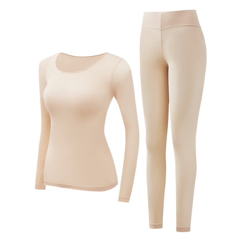 Ultra-thin seamless skin care clothing thermal underwear women's heating hyaluronic acid constant temperature bottoming long johns warm suit