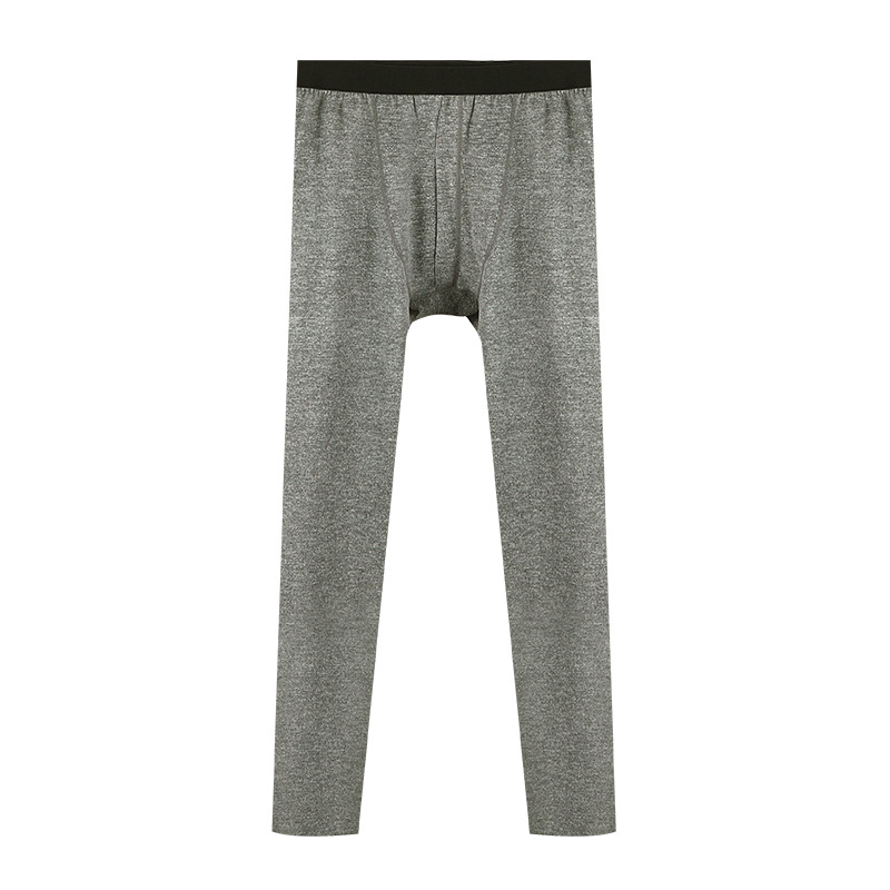 Picture of fleece-lined Thickened Warm Pants Men's Autumn and Winter Cold-proof Underwear Wool Mulberry Silk Trousle Men's Base Pants