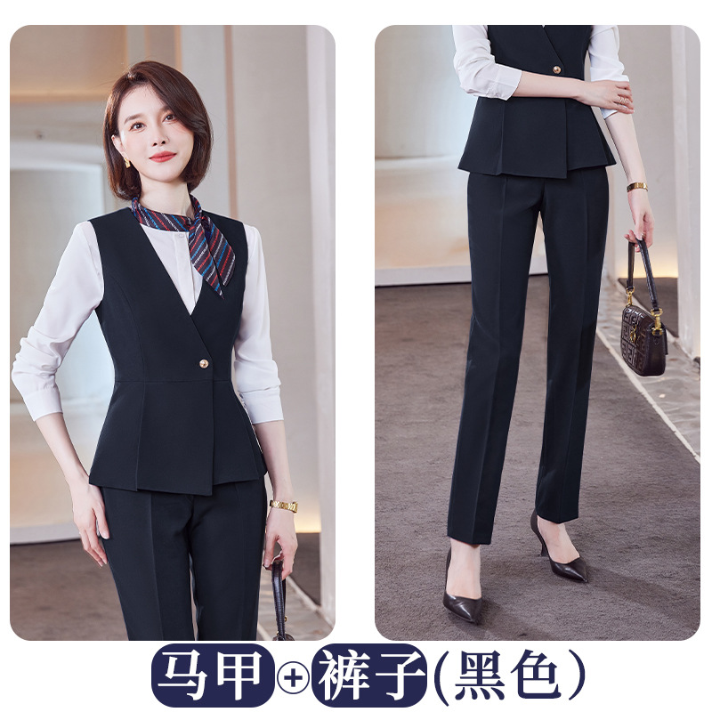 Picture of Beautician work clothes female front desk work clothes female slimming professional suit female fashion temperament autumn and winter stewardess work clothes