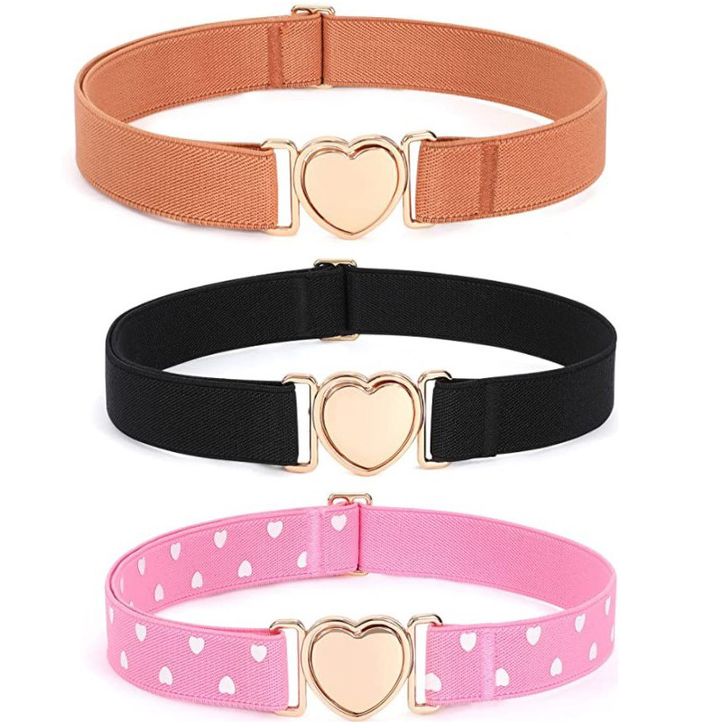 Girls' Belt Elastic Adjustable Rubber Band Decorative Skirt Tight Waist Boys' Belt Children's Cotton Clothes