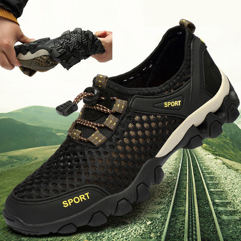 Men's Shoes 2025 Cross-Border Mesh Outdoor Hiking Shoes Casual Shoes Outdoor Wading Shoes Amazon Men's River Tracing Shoes