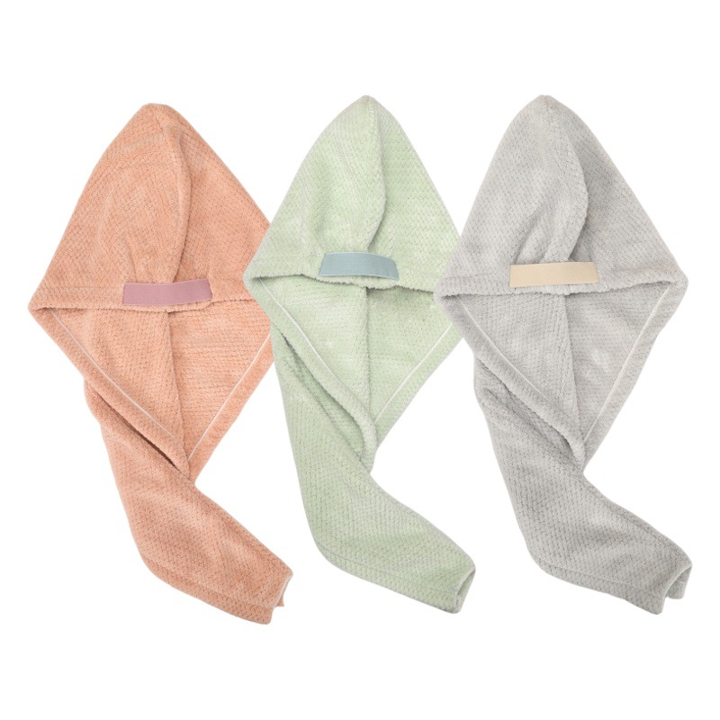 Jie ni skin thickened hair drying cap Beibei velvet pineapple Plaid absorbent shower cap hair drying towel headscarf Internet celebrity factory wholesale