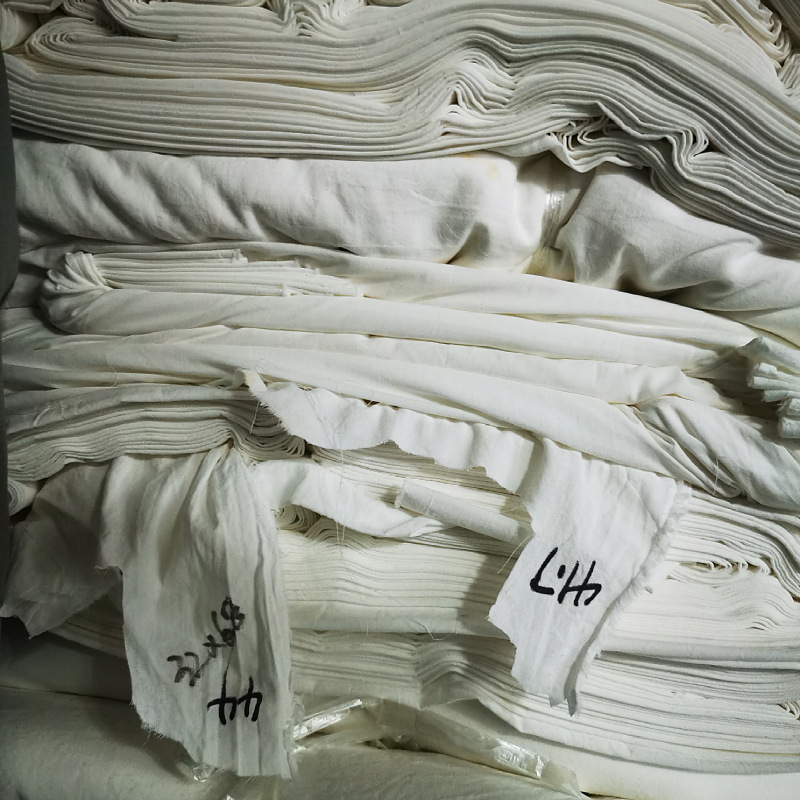 Picture of Plain Fine Fabric Yarn-dyed This White 7865 Solid Color Cotton Lining Bed Sheet Fabric Factory Pure Cotton Plain Washed Crepe Cloth