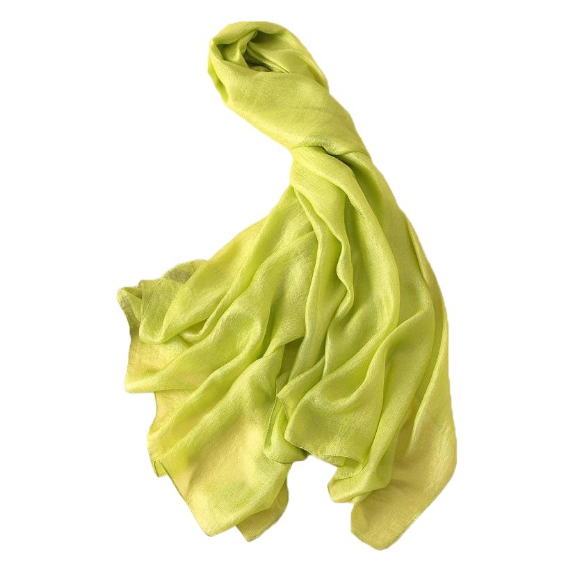 Autumn Fashion Travel Monochrome Sunscreen Scarf Linen New Imitation Silk Scarf New Sweet Ladies Shawl