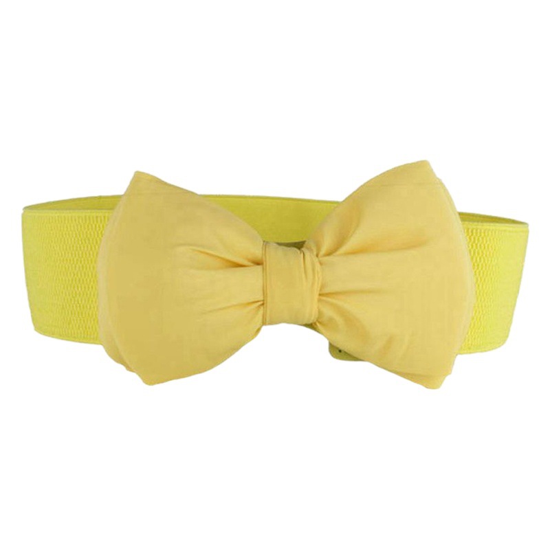 Women's elastic waist fashion lace bow decorative belt Korean version of Joker elastic belt manufacturers batch 059
