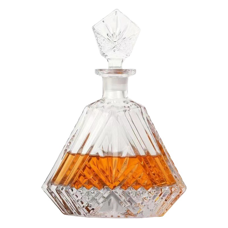 European-style crystal glass wine bottle whisky wine bottle red wine bottle transparent glass empty wine bottle wine dispenser decanter
