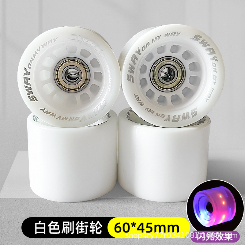 Picture of Skateboard Longboard Accessories Wheel Street Brush High Elastic PU Wheel Flash Four-wheel Skateboard Wheel Street Brush Wheel