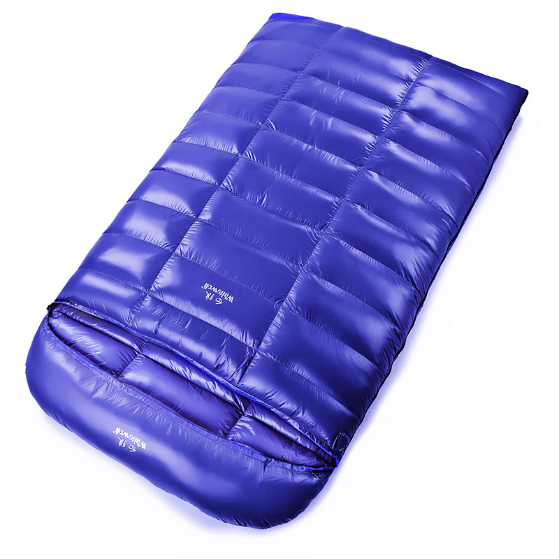 Picture of Factory wholesale double sleeping bag machine washable white duck down outdoor camping sleeping bag adult double travel sleeping bag in stock