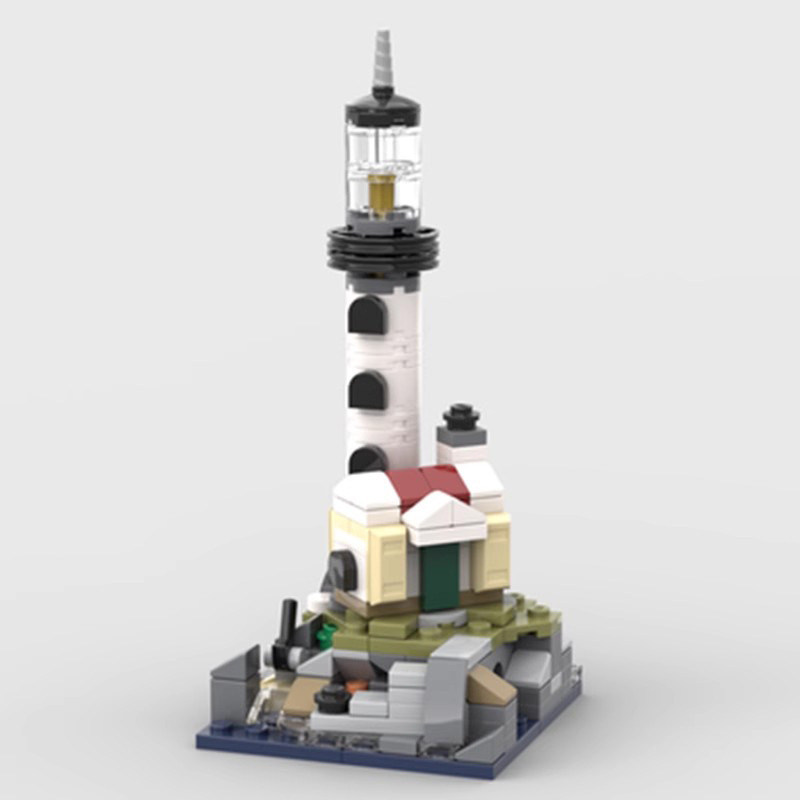 Picture of Compatible with Lego MOC-125439 miniature scene building mini lighthouse assembling building blocks toy model ornaments
