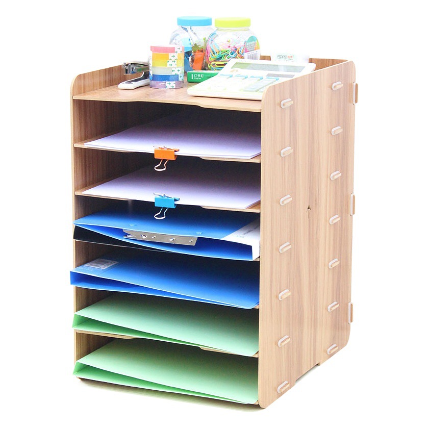 Office Stationery Storage Rack Desktop A4 File Storage Box Large Capacity Data Shelf Multi-Layer Storage Rack