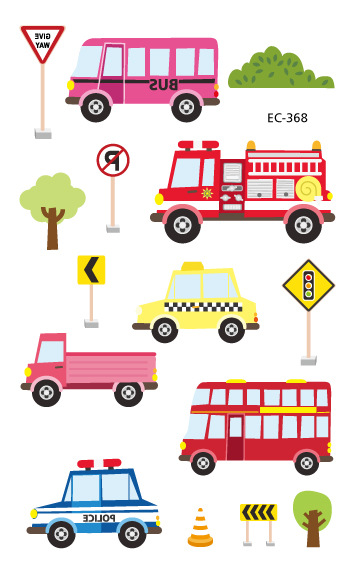 Picture of Spot children's tattoo stickers cartoon car engineering car waterproof odor-free cute boys and girls baby stickers cross-border