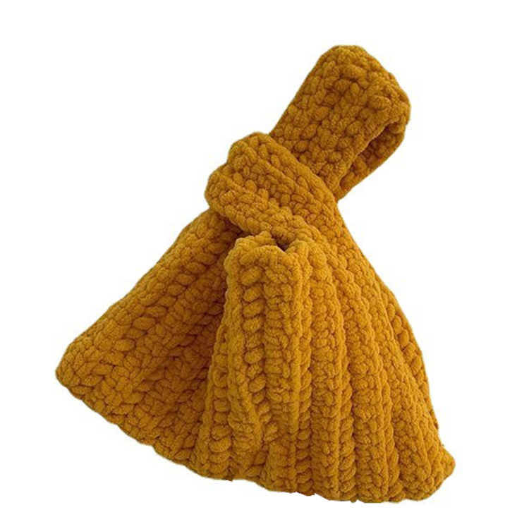 Japanese-style hand-made diy ice strip thread woven bag material bag crochet hand-knitted wool TikTok Net Red
