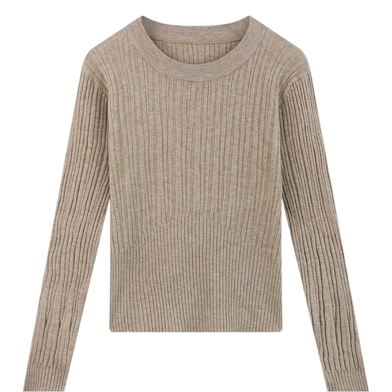 Korean style elegant low collar bottoming shirt 2023 new women's autumn and winter knitwear sweater inner warm T-shirt top