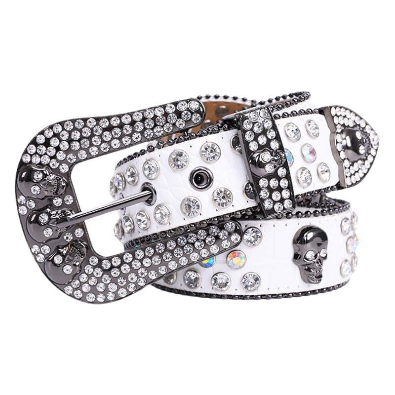 Rhinestone Belt with Full Diamond Belt Women's Waist Seal Crystal All-match Cross-border Wide Belt Fashion European and American Punk Factory
