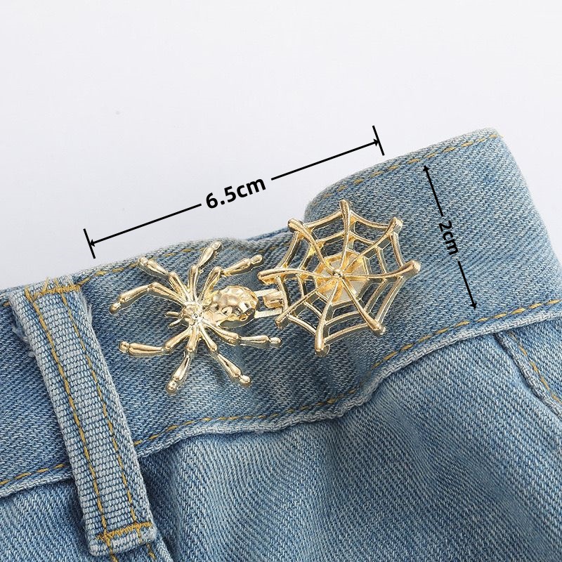 Picture of Chinese Knot Waist Buckle Pair Buckle Flat Bottom Removable Nail-free Seam-free Button Girl's Trouser Skirt Waist Size Change Artifact