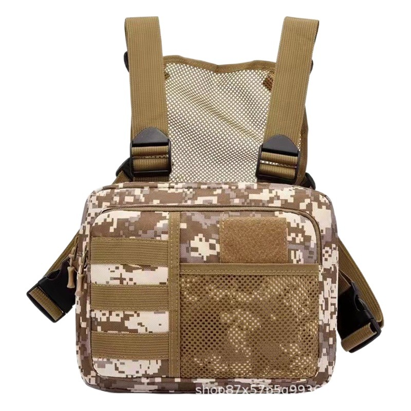 Tactical Chest Bag, Sports Running Vest Bag, Camouflage Functional Backpack, Trendyy Casual Vest, Chest Hanging Camouflage Bag