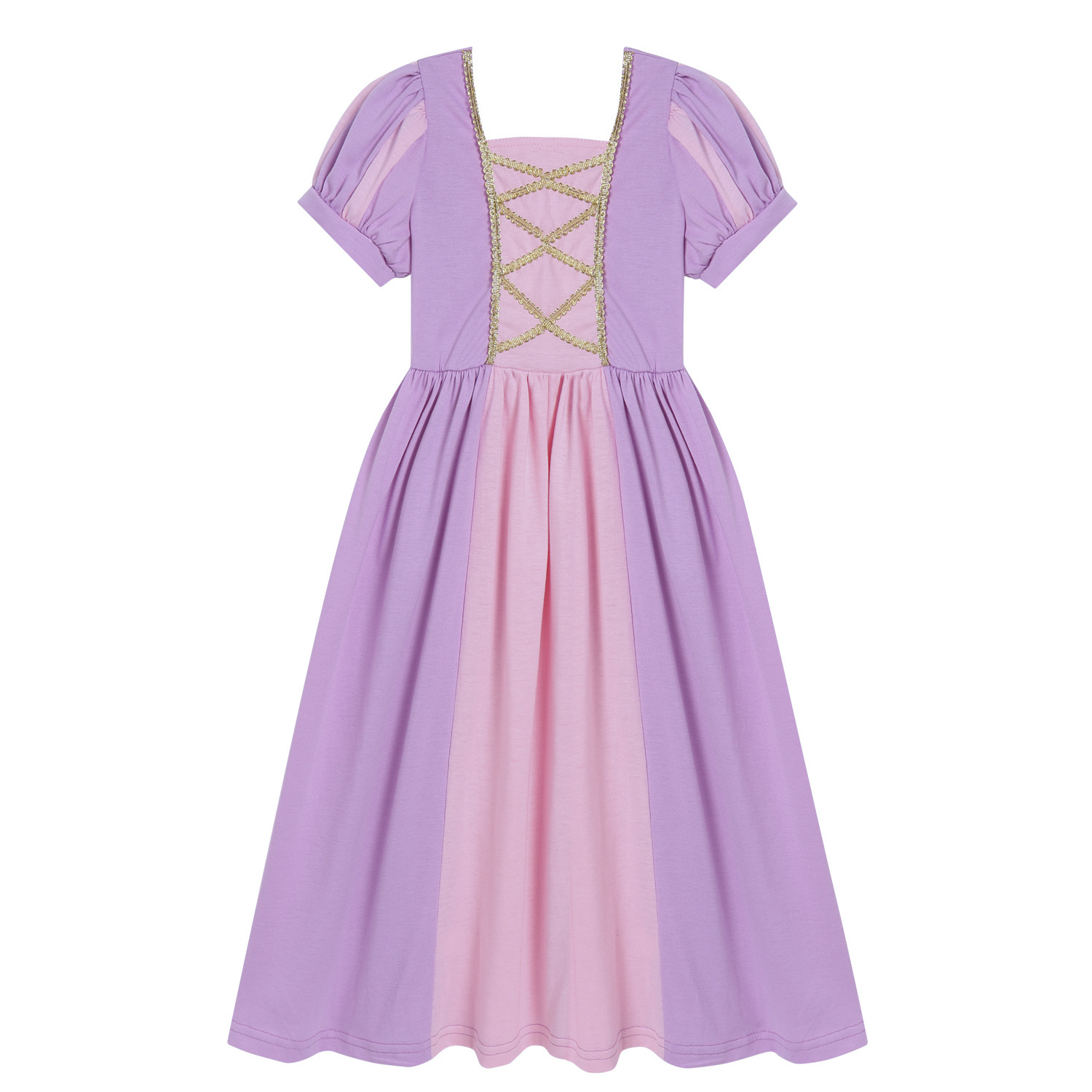 Picture of European and American Light Luxury Snow White Dress Princess Belle Dress Short Sleeve Princess Ello Long Boy Cross Border Hair
