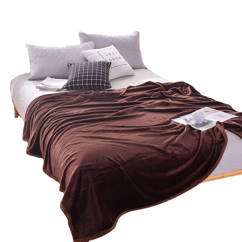 Thick Blanket Coral Velvet Flannel Blanket Gift Summer Plus Velvet Bed Sheets Office Nap Small Blanket for Kidsren