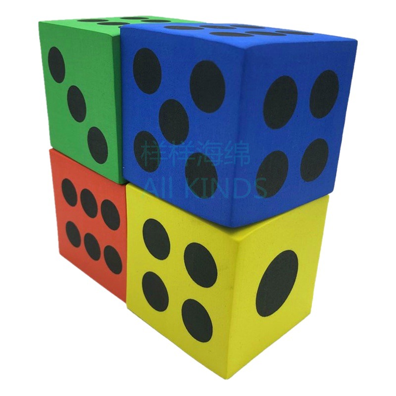 Colorful foam dice family toy game activity digital dice dice dice children's teaching aids toy EVA dice
