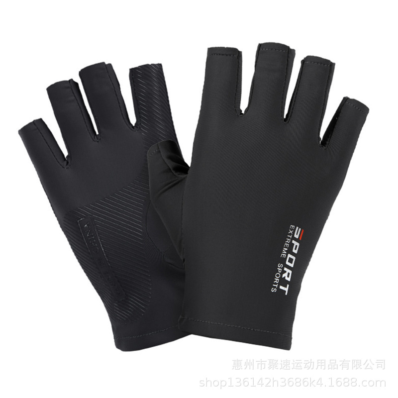 Picture of Ice Silk Gloves for Men and Women, Cycling Sports Fitness Luya Fishing Climbing High Elasticity Comfortable Sweat-Absorbent Sun Protection Gloves