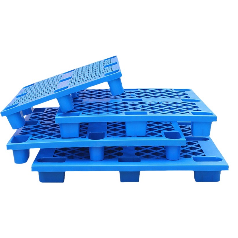 Grid nine-legged plastic forklift pallet logistics backing plate plastic pallet warehouse moisture-proof backing plate shelf plastic pallet